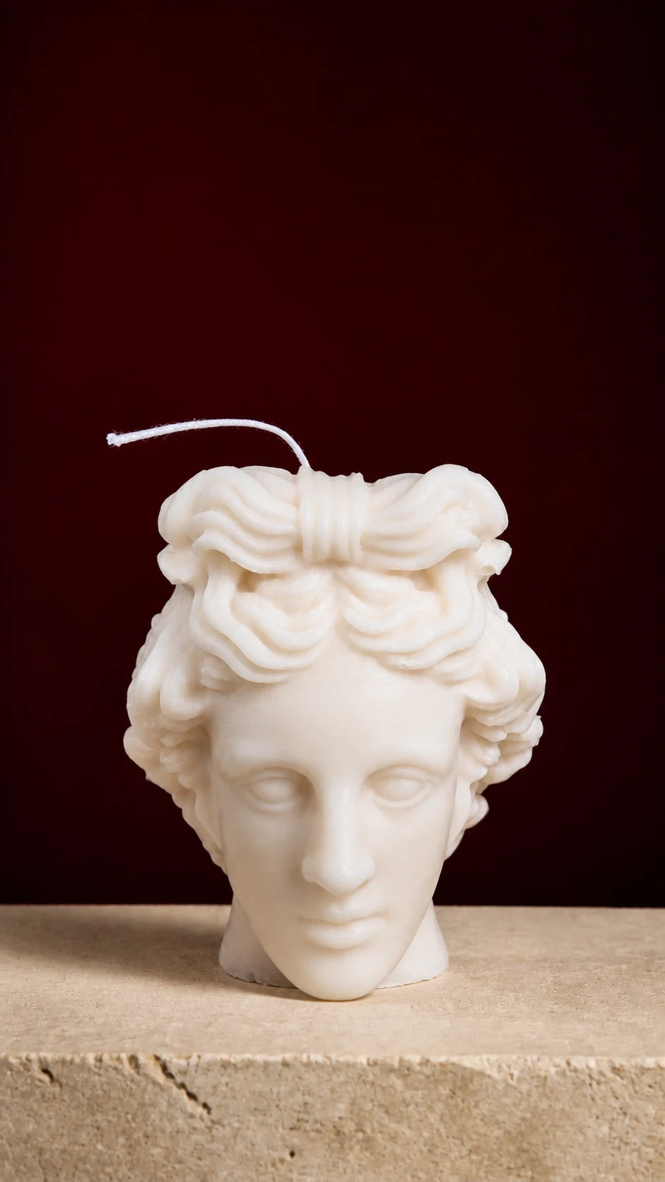 Apollo, a bone head candle