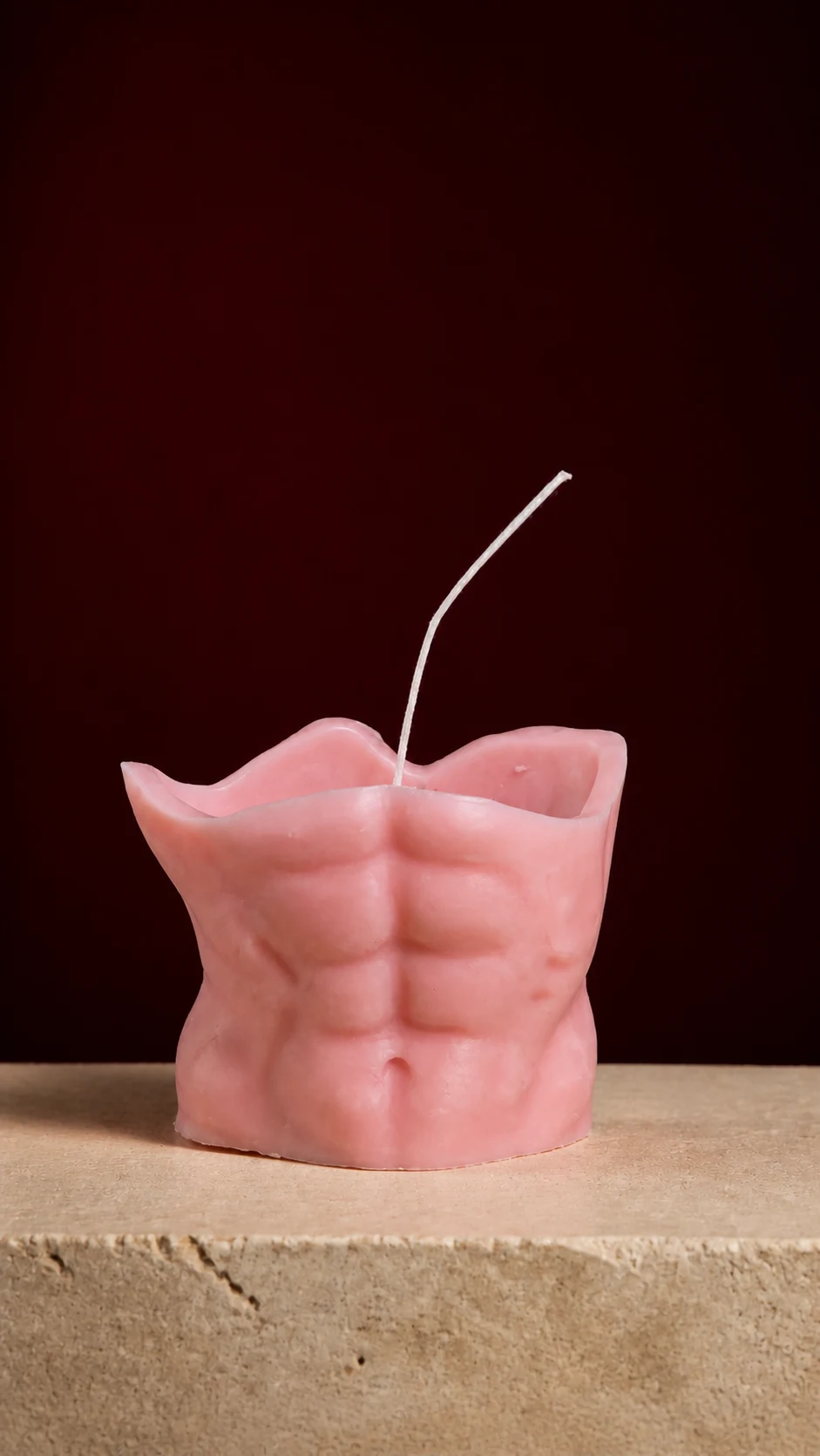 Odysseus, a rose torso candle